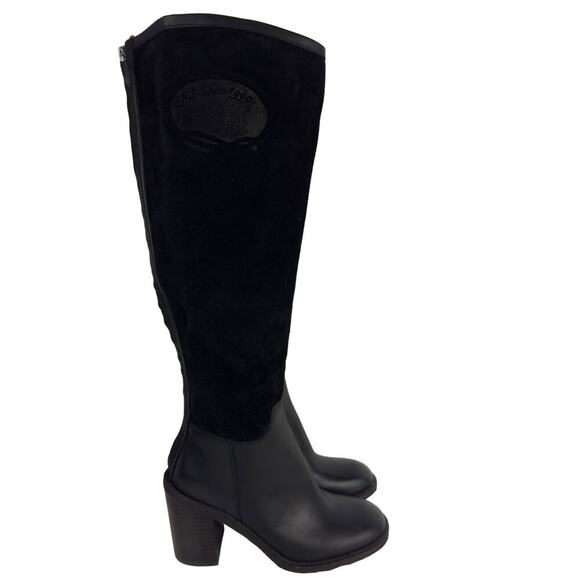 FRANCO SARTO RIVET SUEDE TALL BOOT IN‎ BLACK NWOB WOMEN'S SIZE 5M - Picture 6 of 16